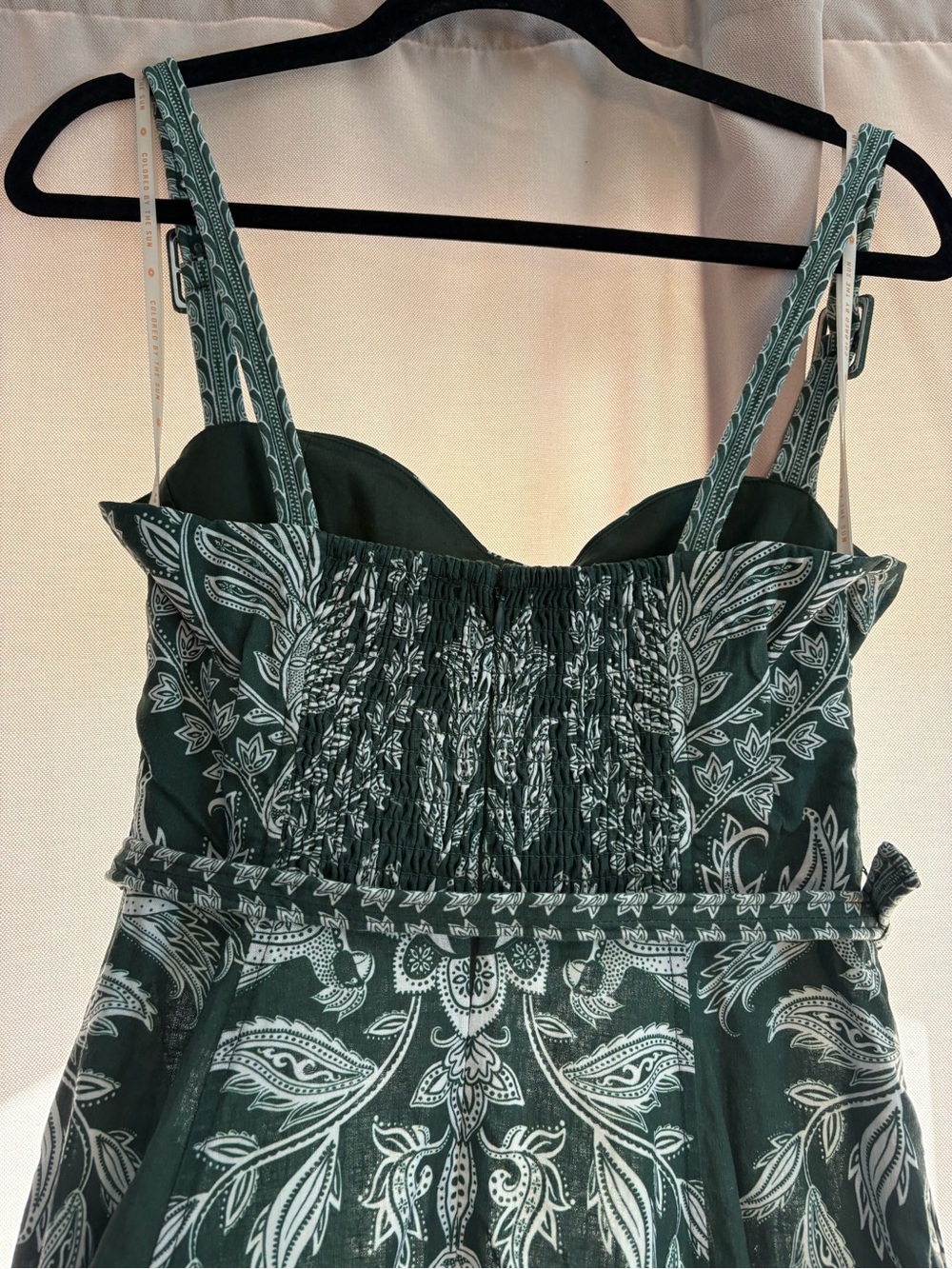 Farm Rio Dark Green Miranda Buckles Maxi Dress, Small - Picture 3 of 12